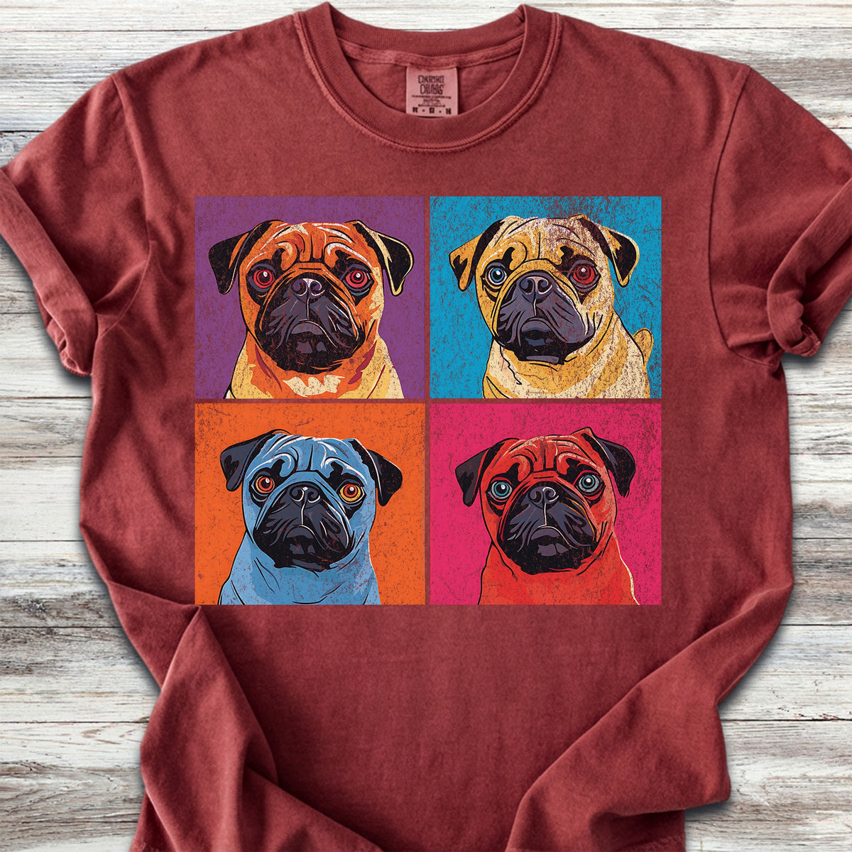 Pug Pop Art - Brick