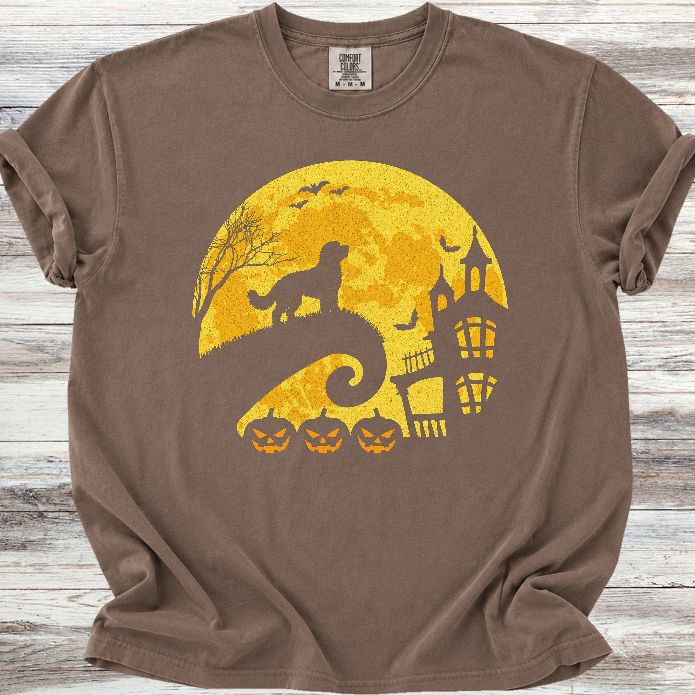 Doodle Halloween Moon - Espresso