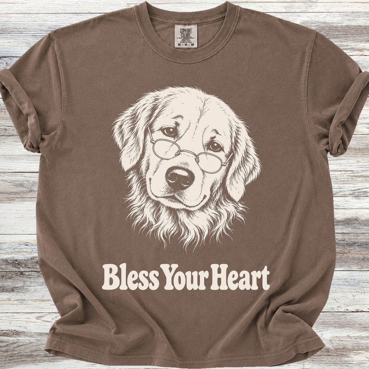 Golden Retriever Bless Your Heart - Espresso