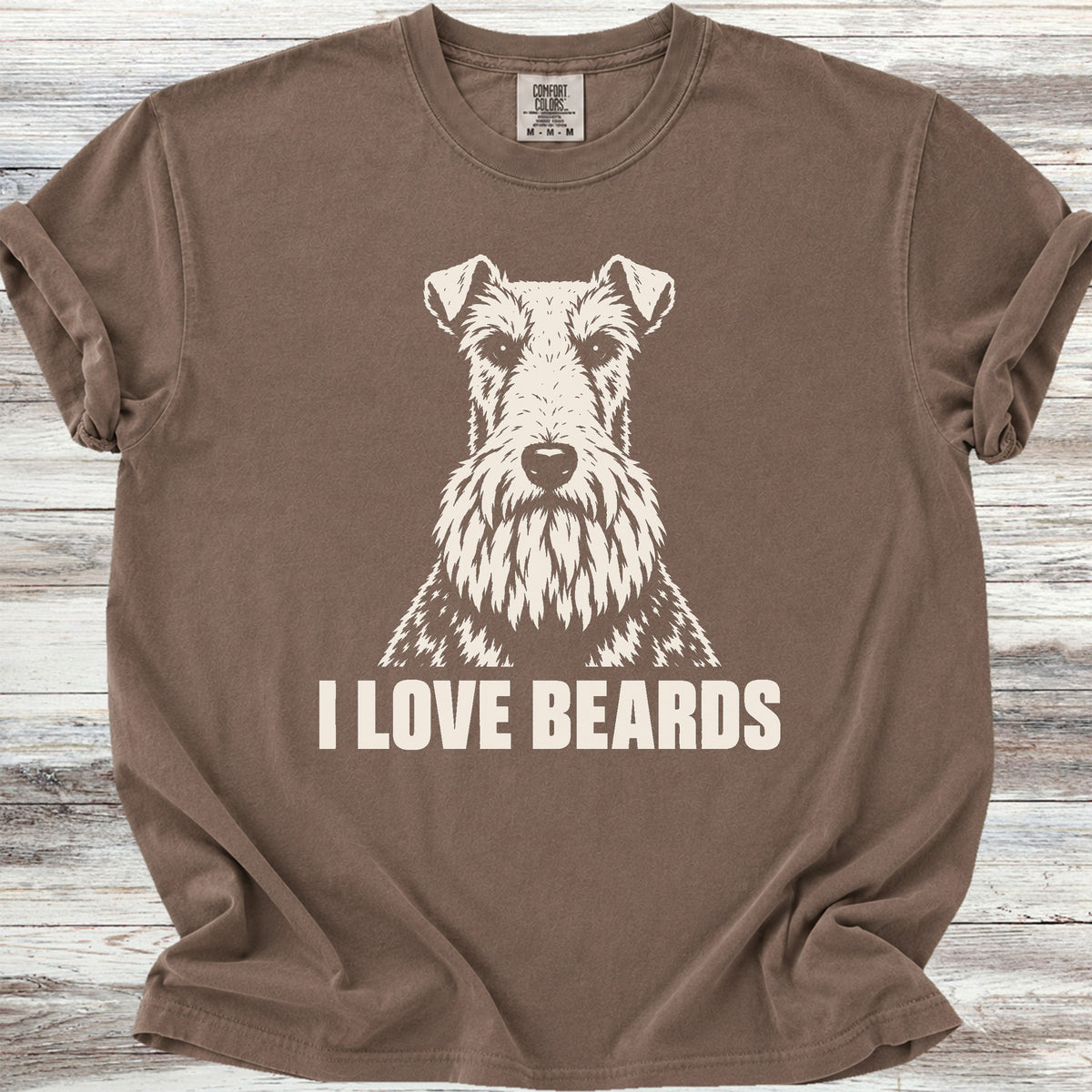 Wire Fox Terrier I Love Beards - Espresso