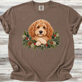 Doodle Winter Greenery Faux Embroidery - Espresso
