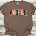 Poodle Holiday Faux Patchwork - Espresso