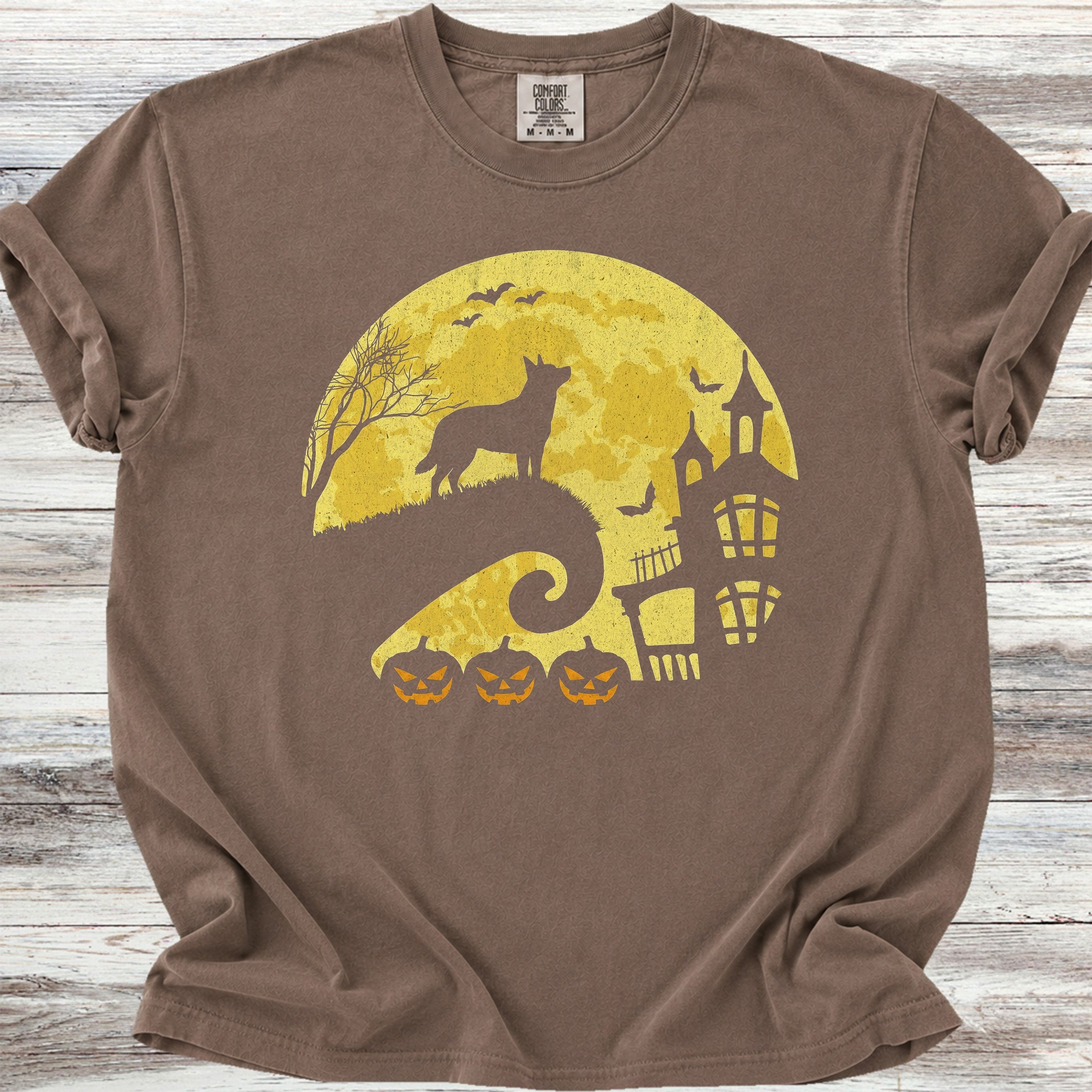 Australian Cattle Dog Halloween Moon - Espresso