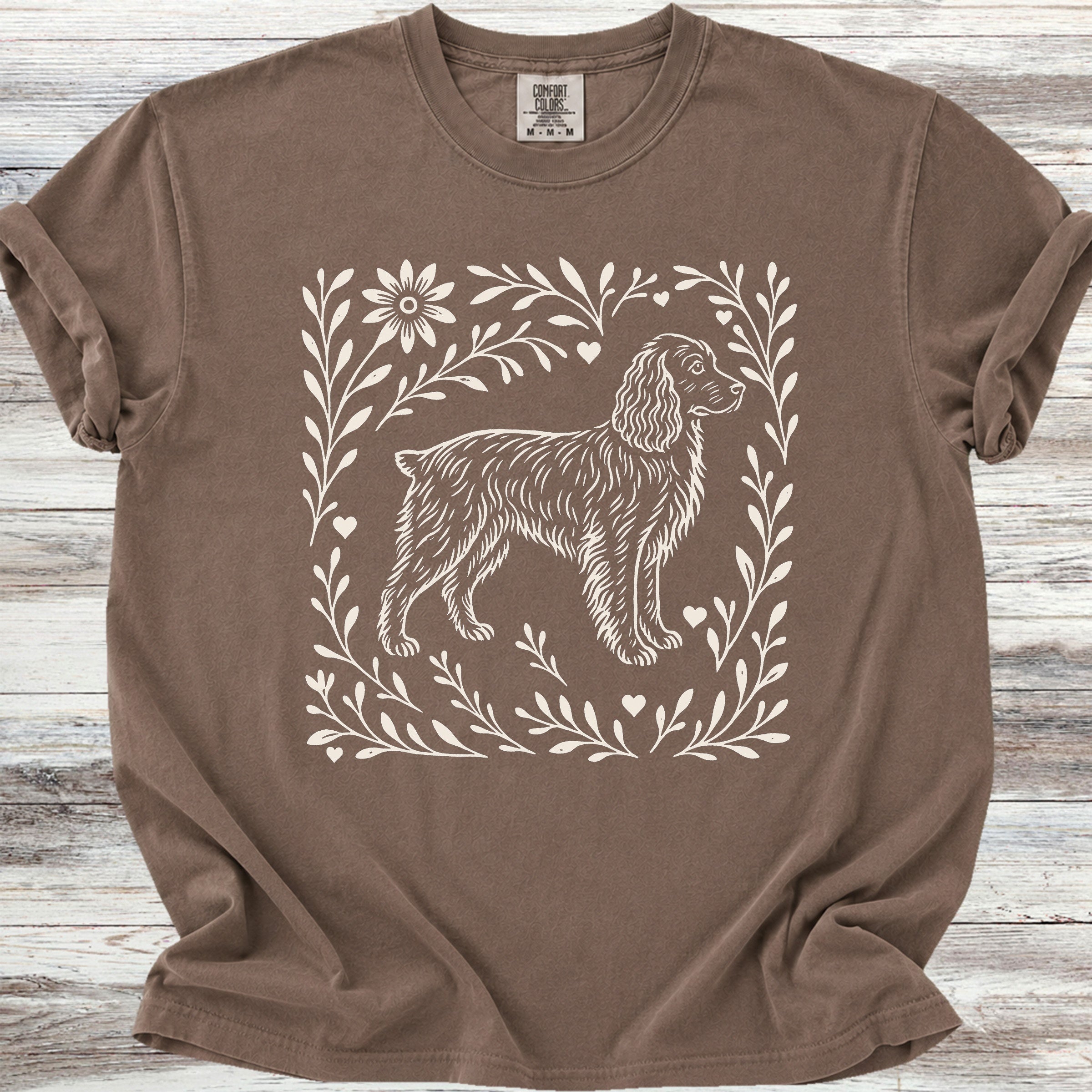 Boykin Spaniel Linocut - Espresso