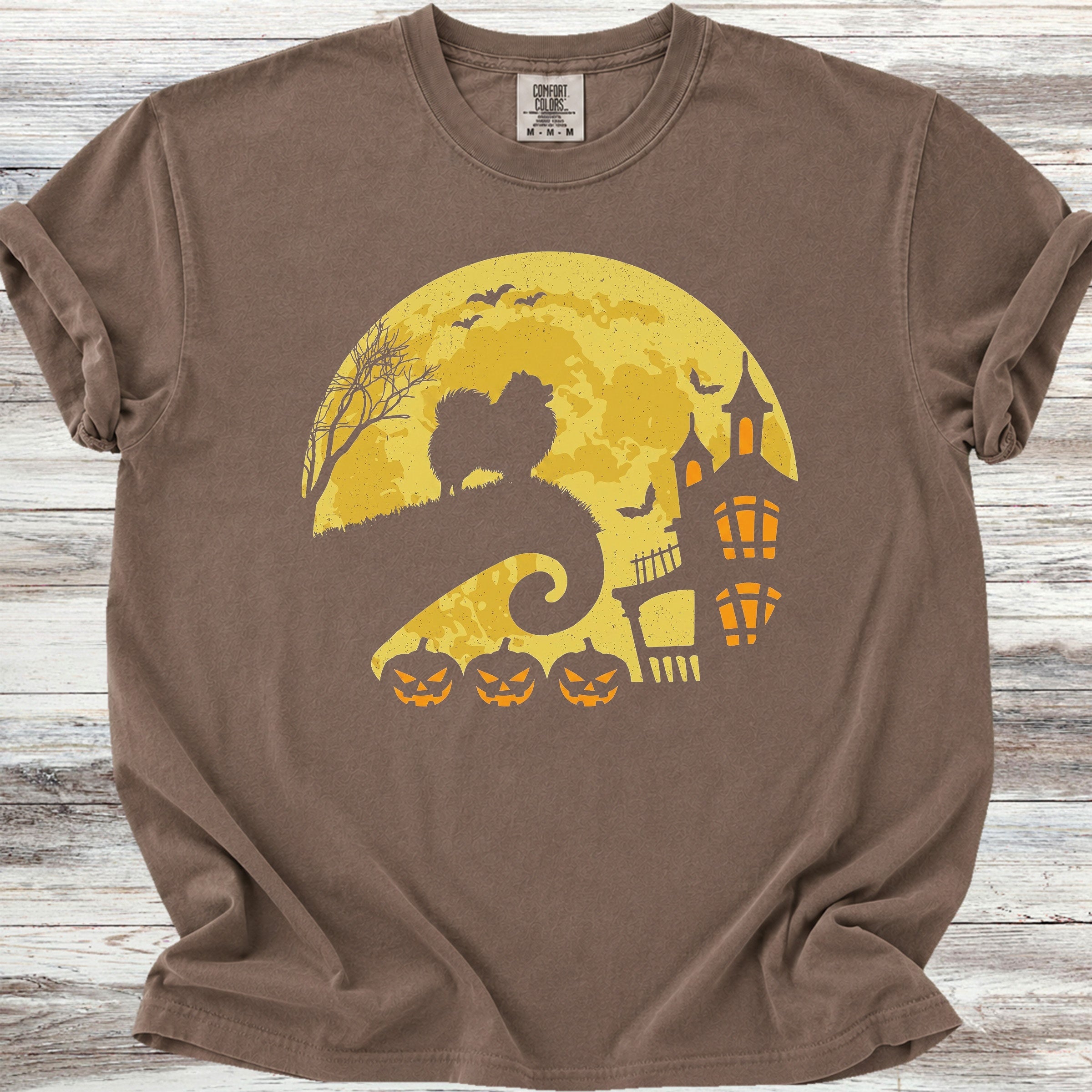 Pomeranian Halloween Moon - Espresso