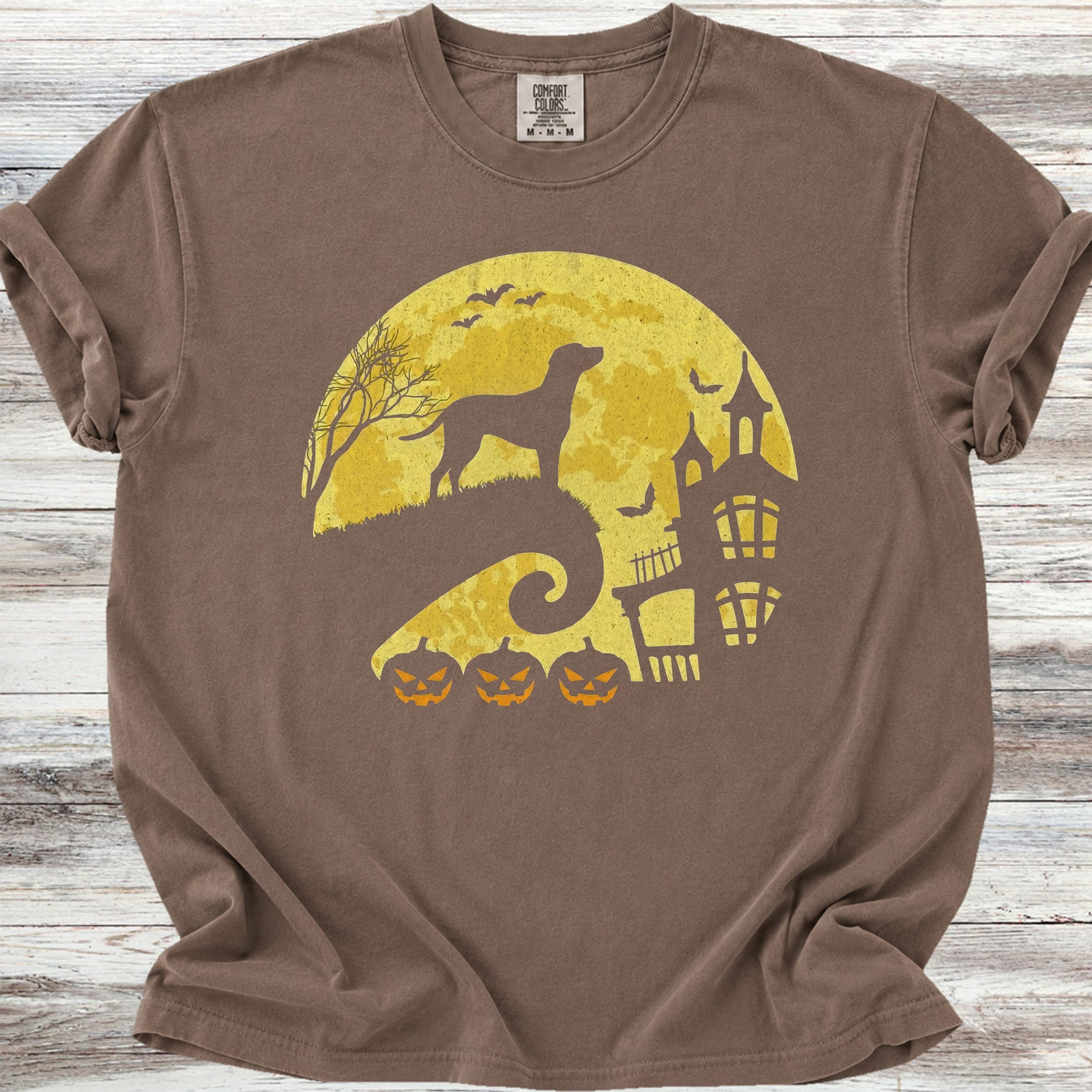 Coonhound Halloween Moon - Espresso