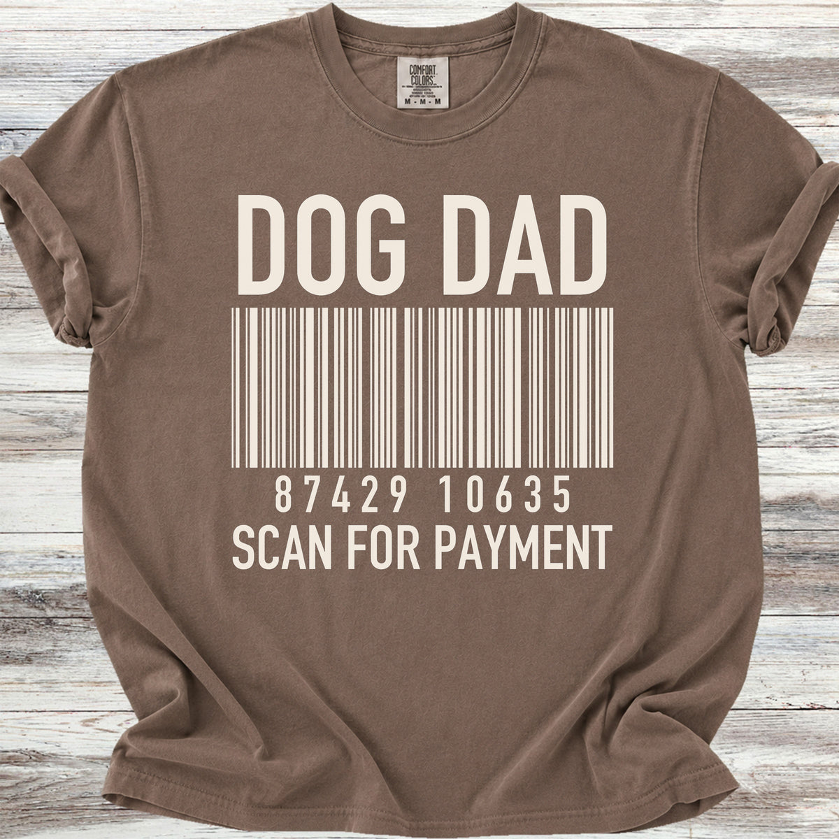 Dog Dad Scan for Payment - Espresso