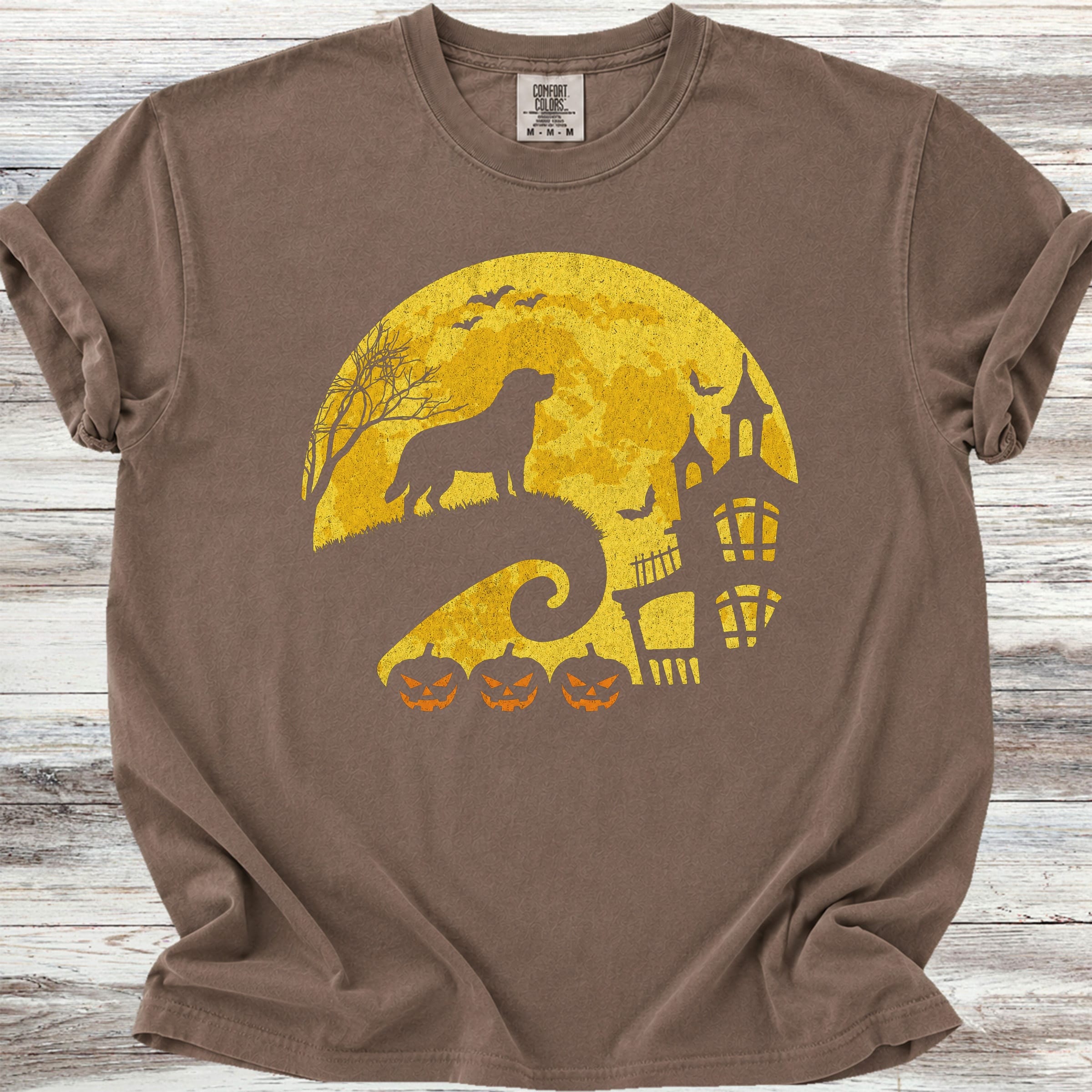 Swiss Mountain Dog Halloween Moon - Espresso