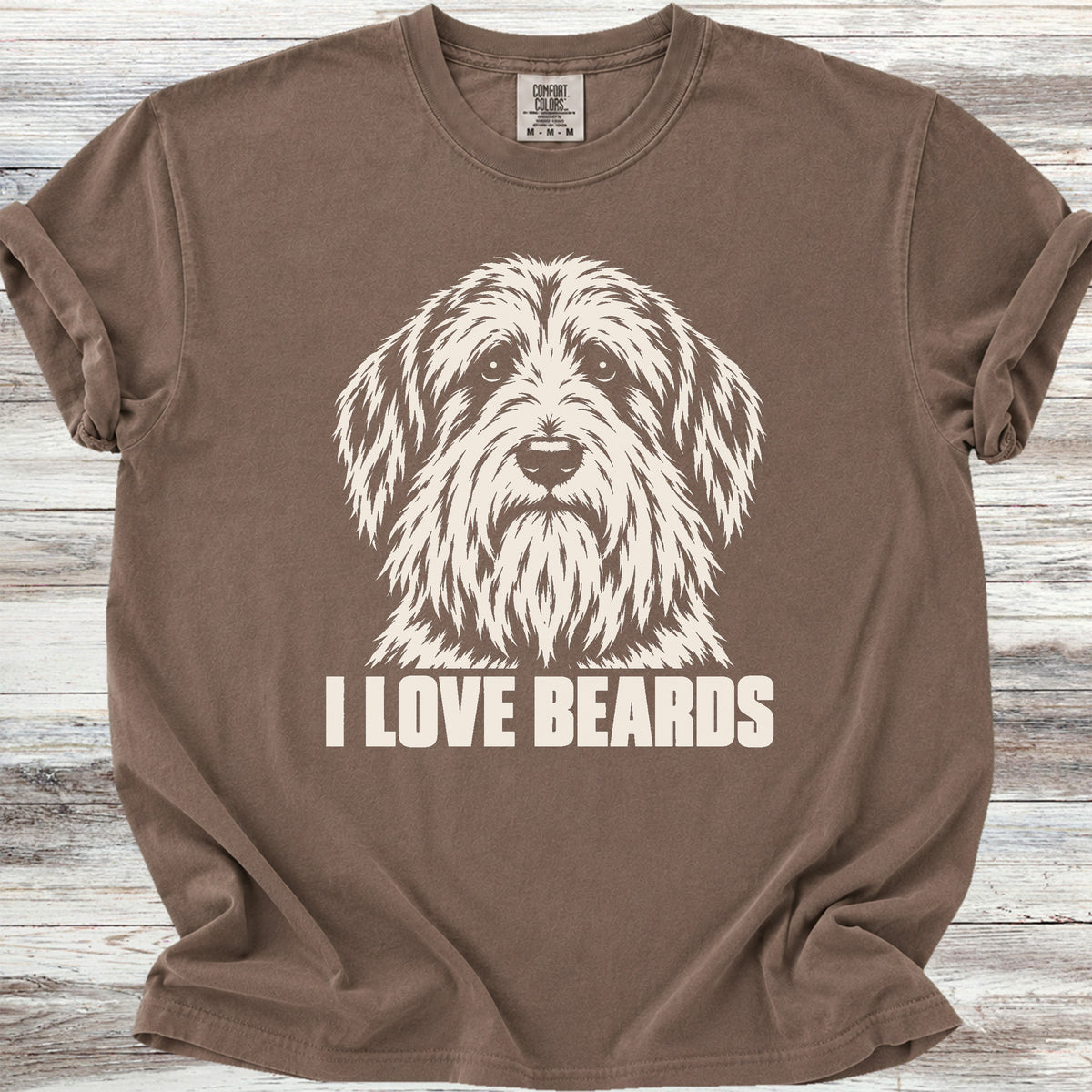 Bearded Collie I Love Beards - Espresso