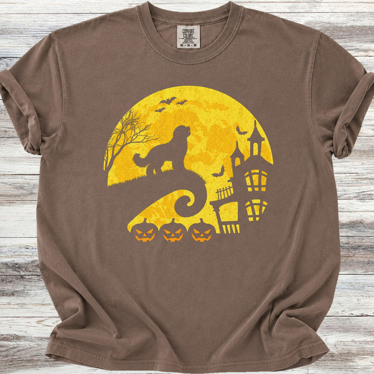 Bernedoodle Halloween Moon - Espresso