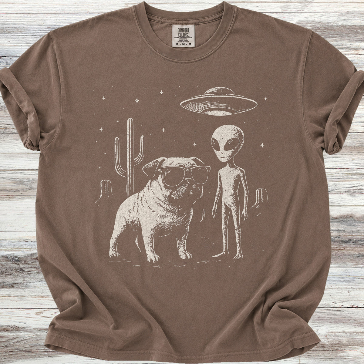 Pug Alien Encounter - Espresso