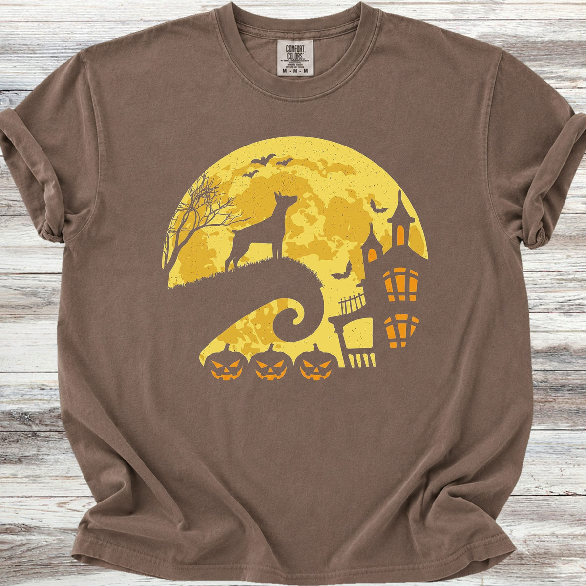 Doberman Pinscher Halloween Moon - Espresso