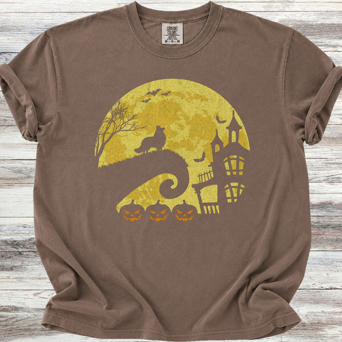 Shetland Sheepdog Halloween Moon - Espresso