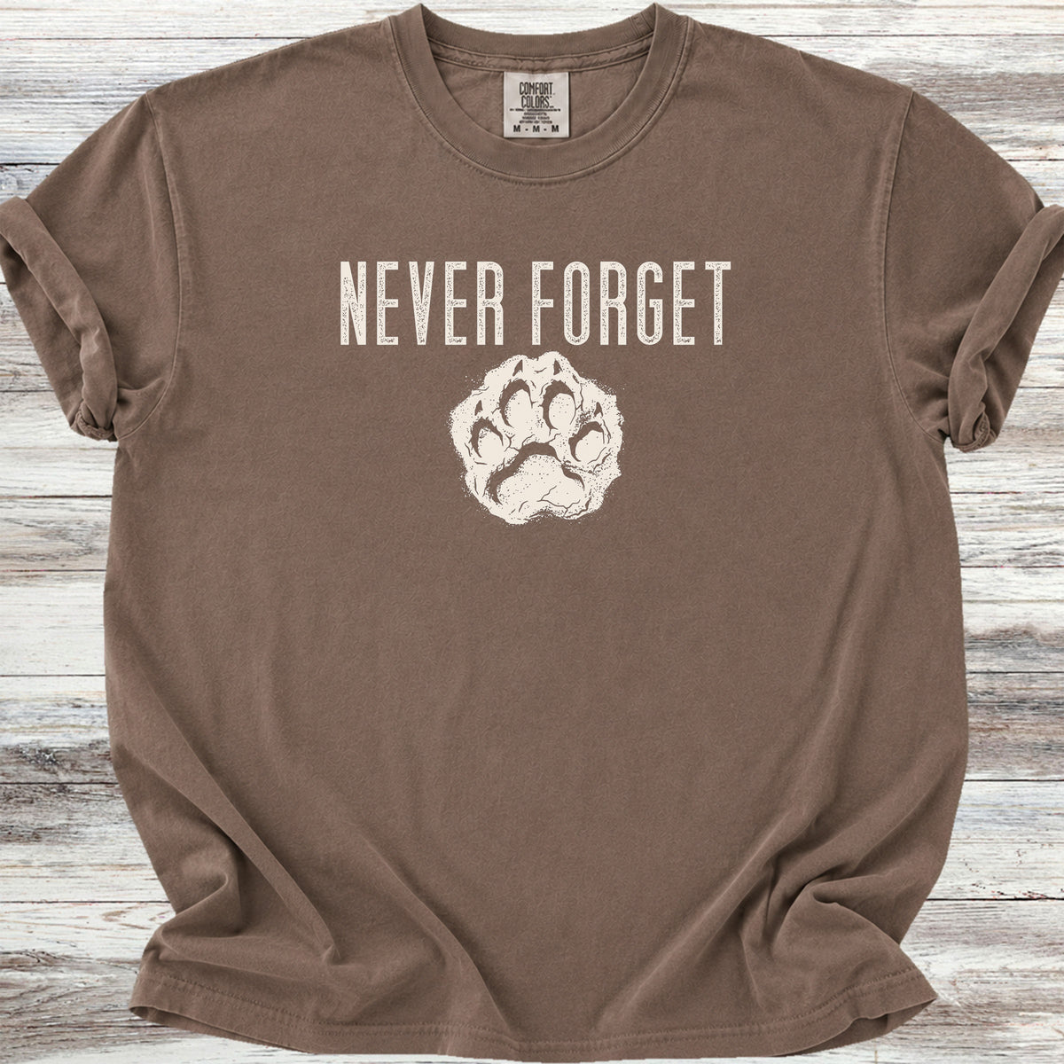 Never Forget Pawprint - Espresso