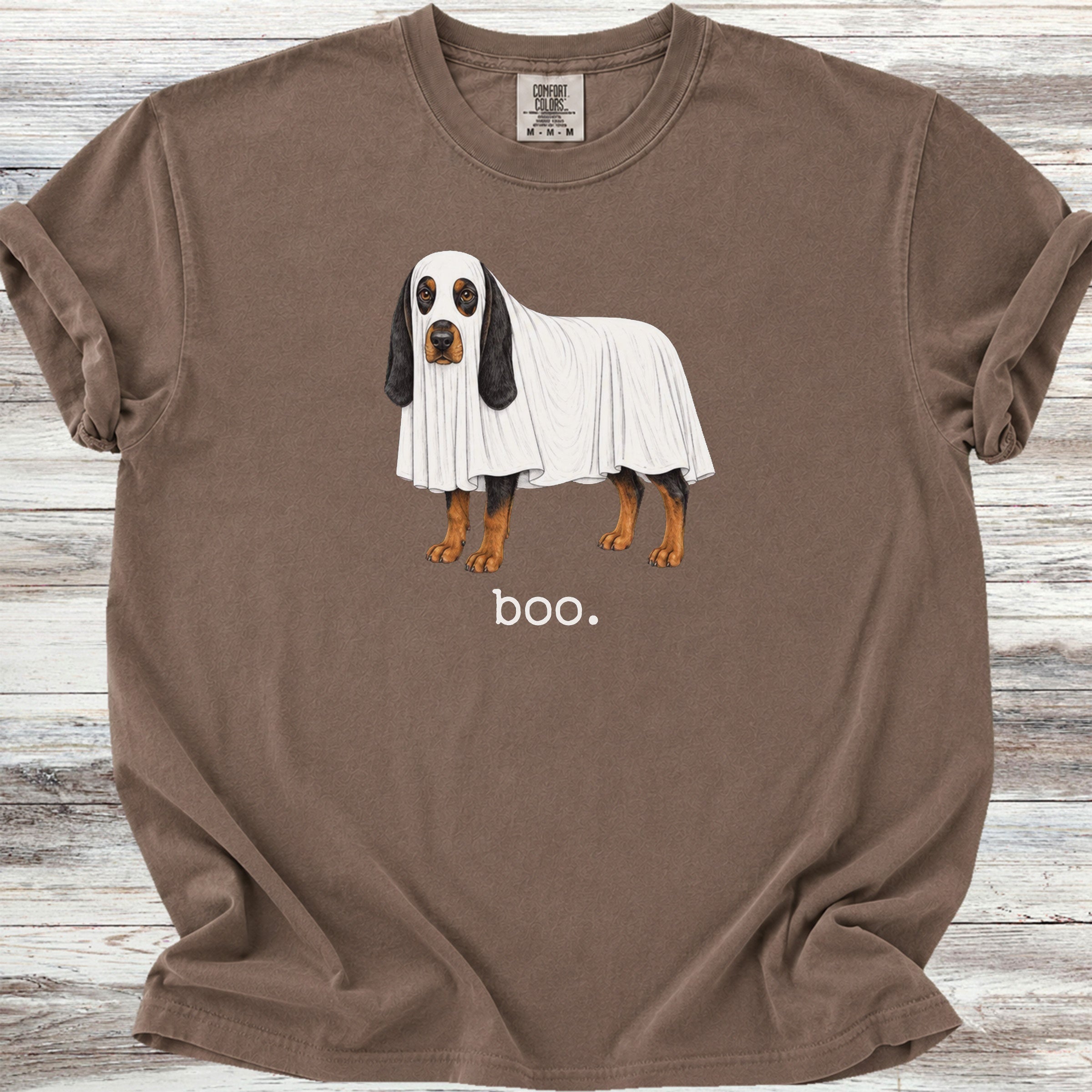 Black and Tan Coonhound Boo - Espresso