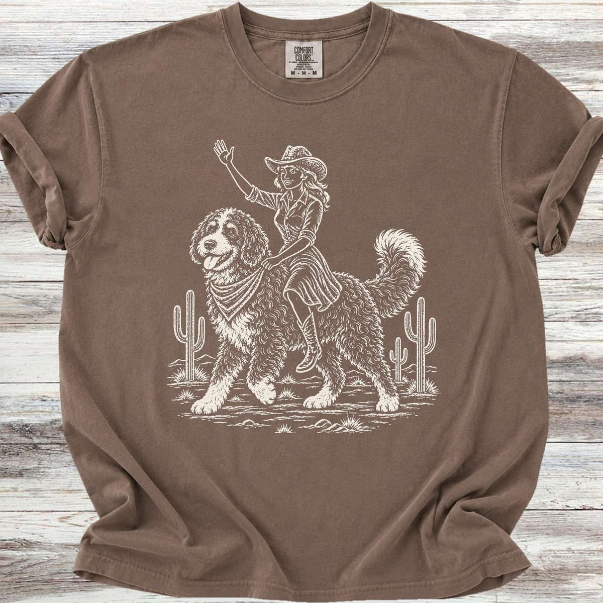 Bernedoodle Cowgirl - Espresso