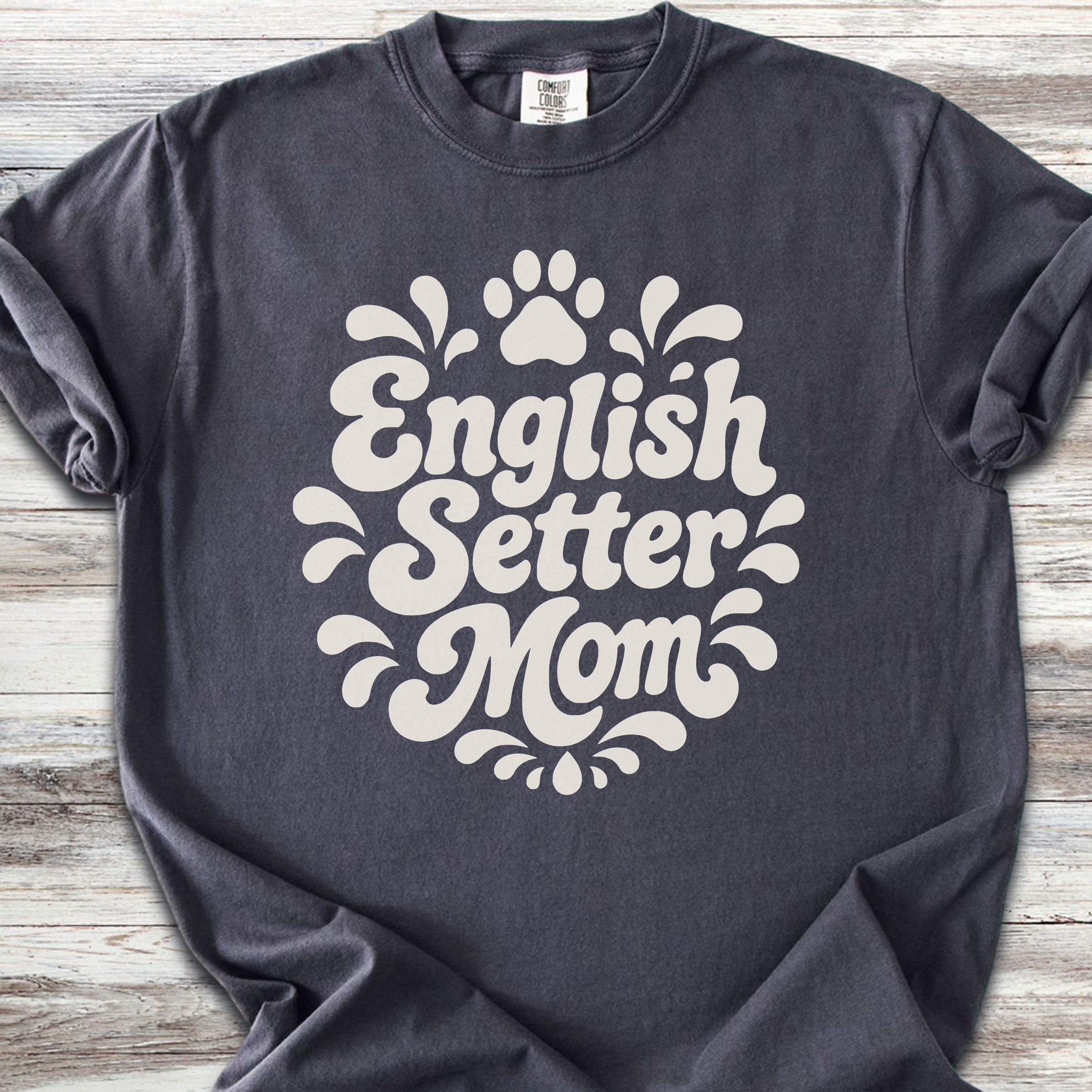 English Setter Groovy Mom - Graphite