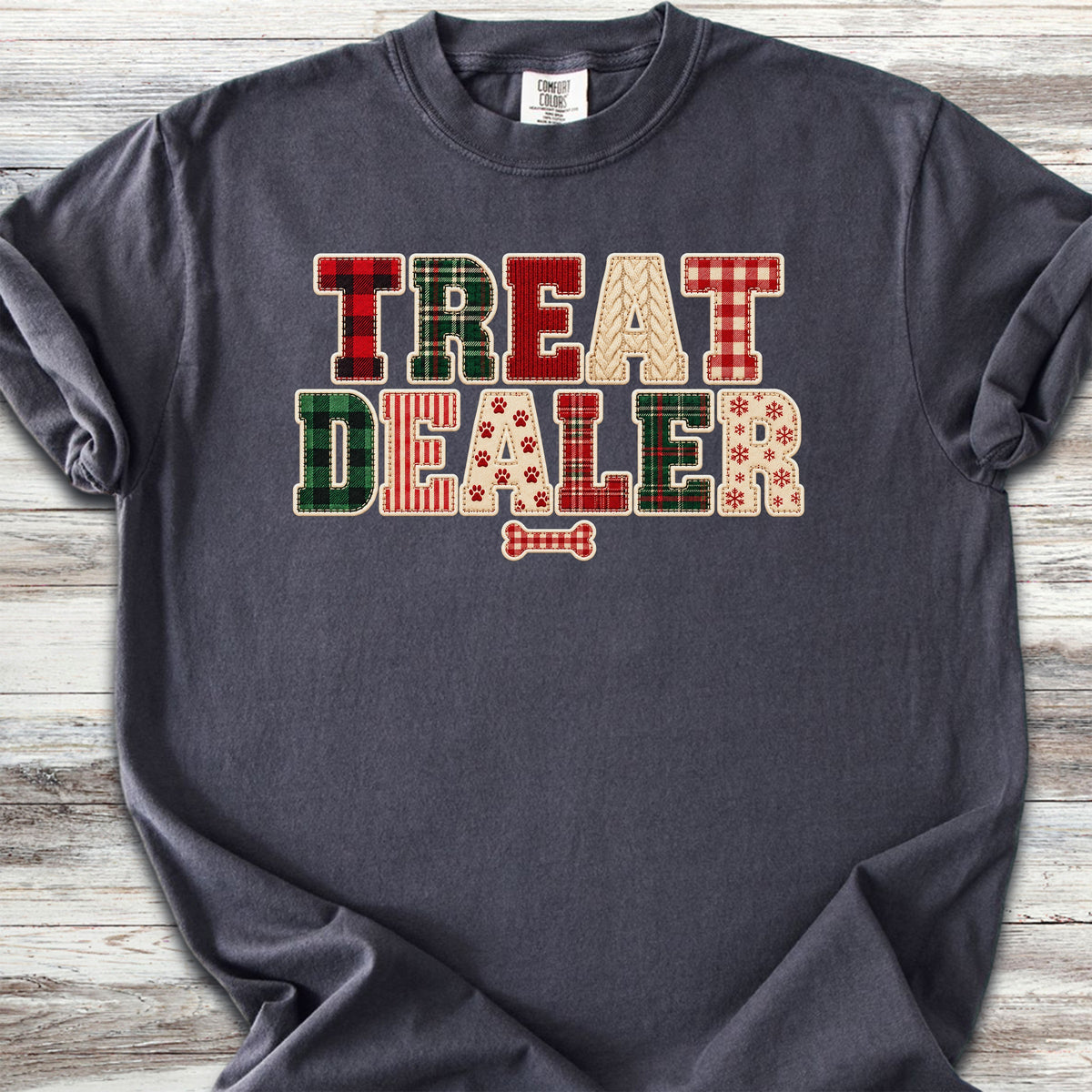 Treat Dealer Holiday Faux Patchwork - Graphite