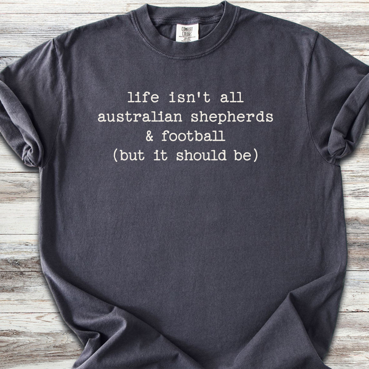 Australian Shepherd & Football Life - Graphite