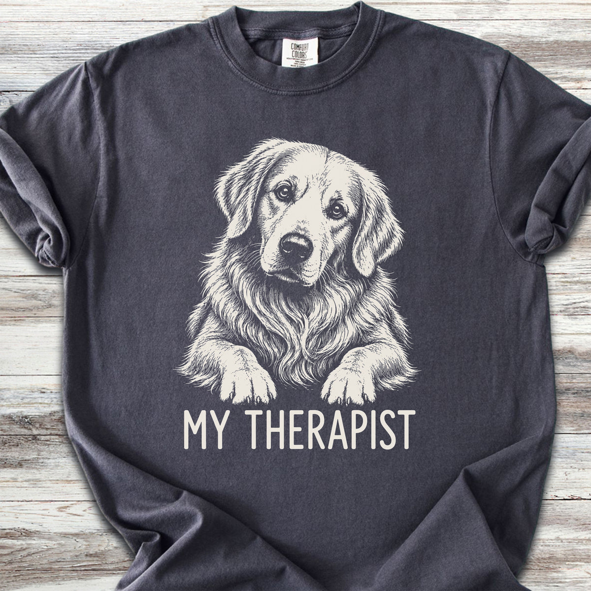 Golden Retriever My Therapist - Graphite