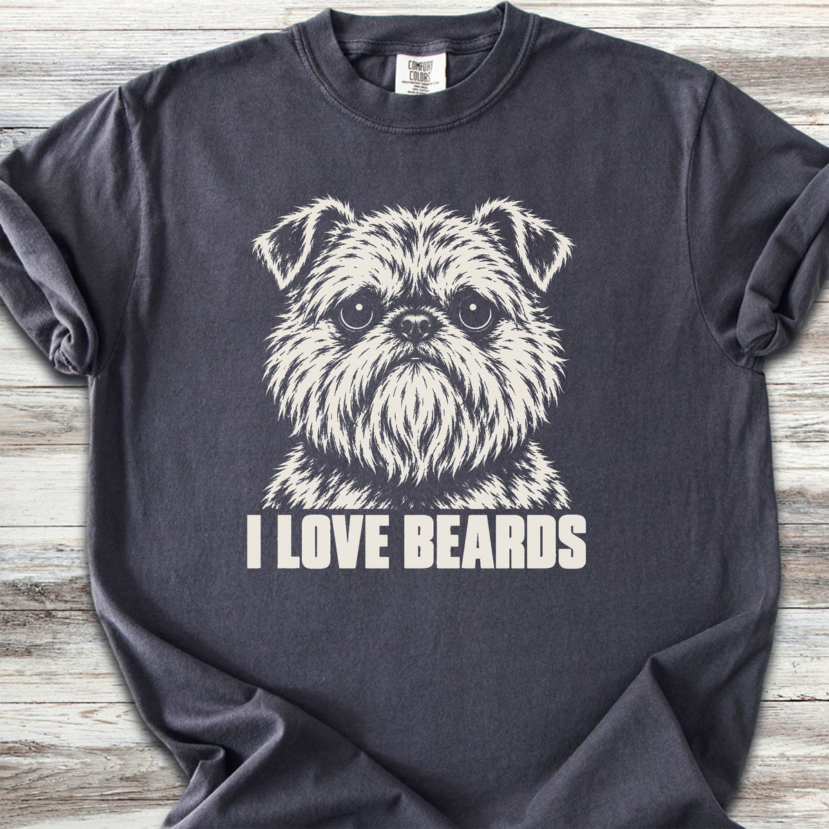 Brussels Griffon I Love Beards - Graphite