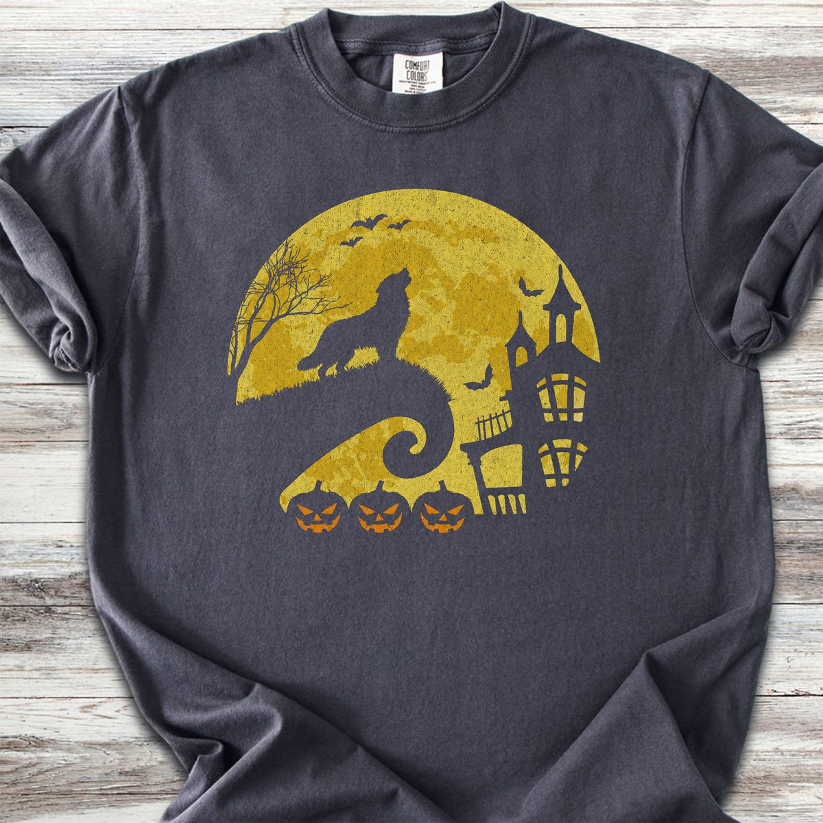 Australian Mountain Dog Halloween Moon - Graphite