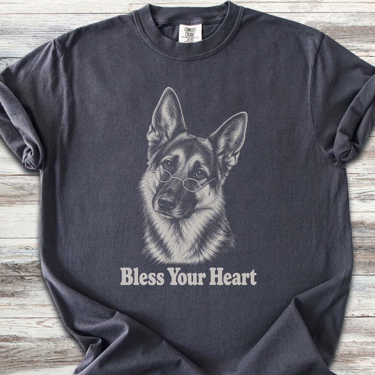 German Shepherd Bless Your Heart - Graphite