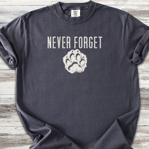 Never Forget Pawprint - Graphite