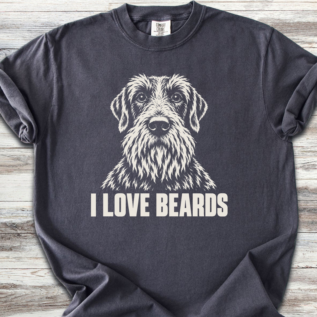 Wirehaired Pointing Griffon I Love Beards - Graphite