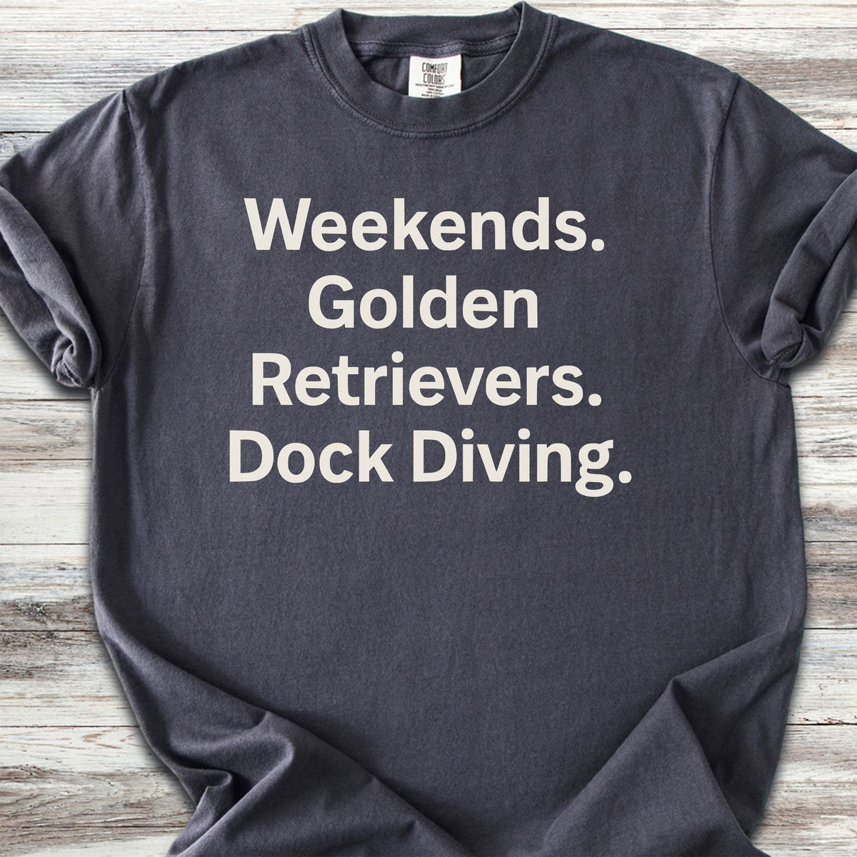 Golden Retriever Weekends Dock Diving - Graphite