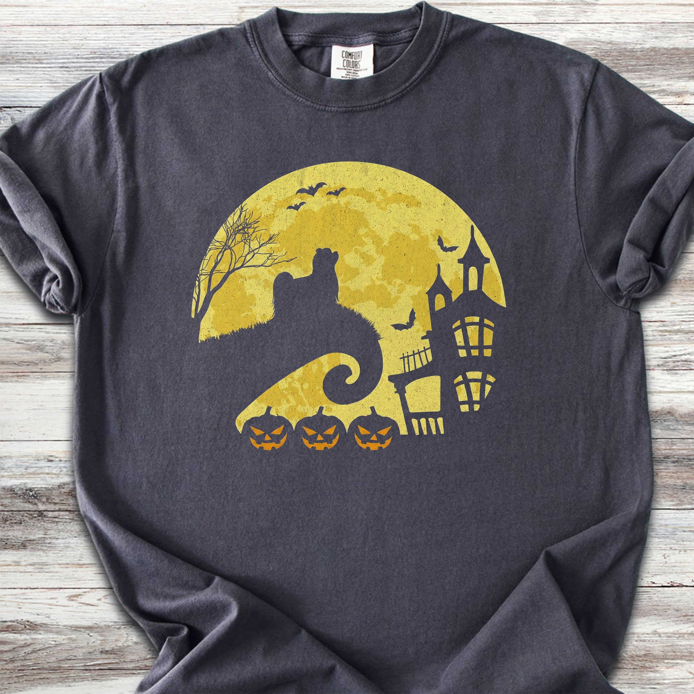Maltese Halloween Moon - Graphite