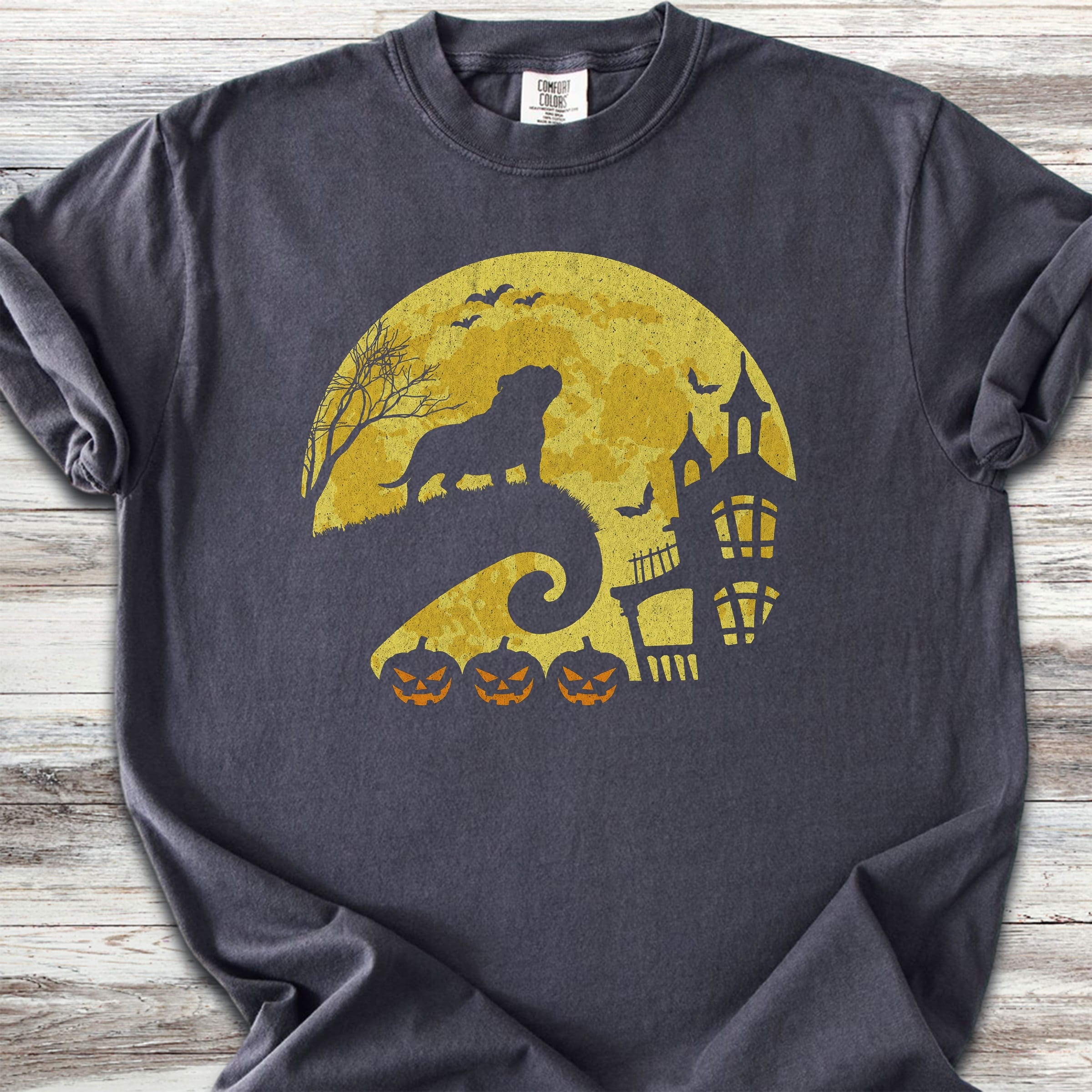American Bully Halloween Moon - Graphite