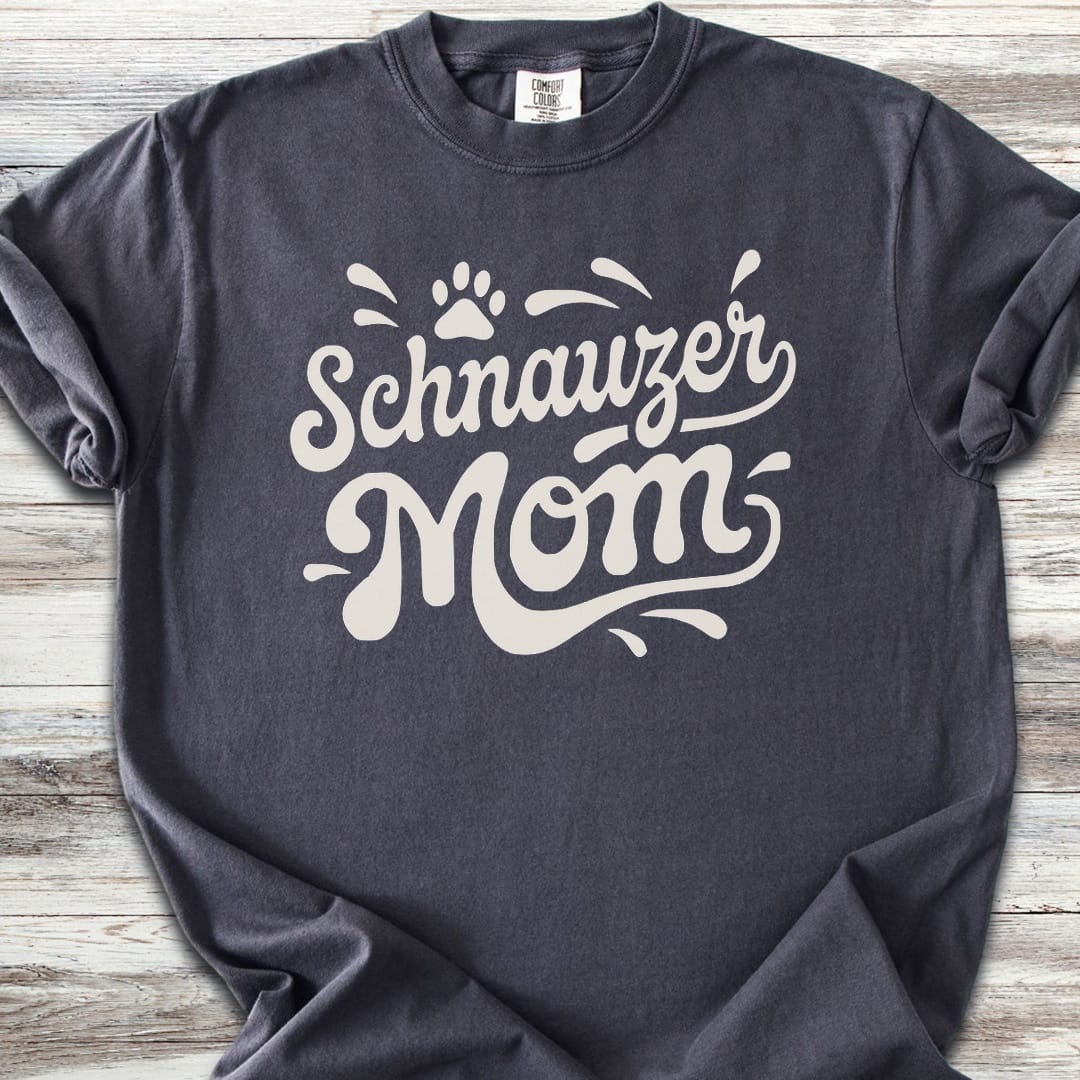 Schnauzer Groovy Mom - Graphite