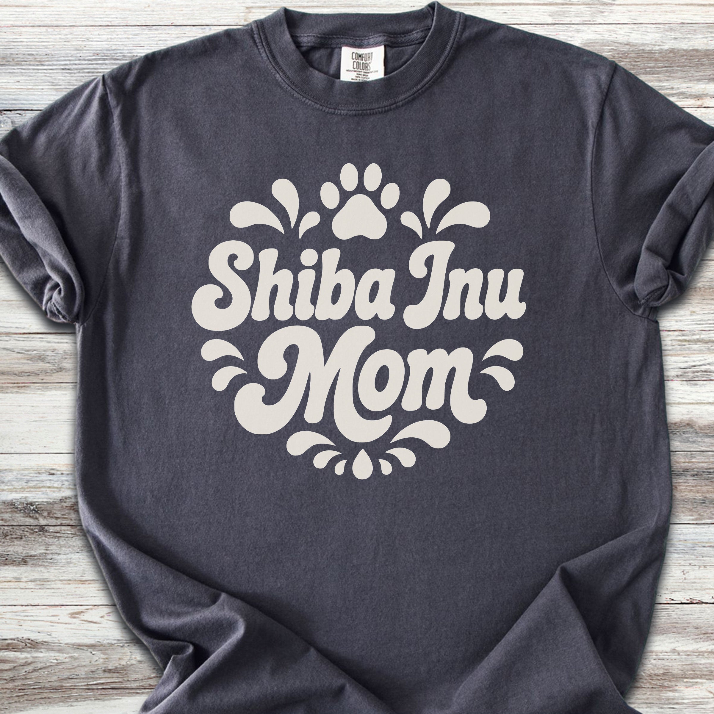 Shiba Inu Groovy Mom - Graphite