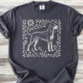 Coonhound Linocut - Graphite