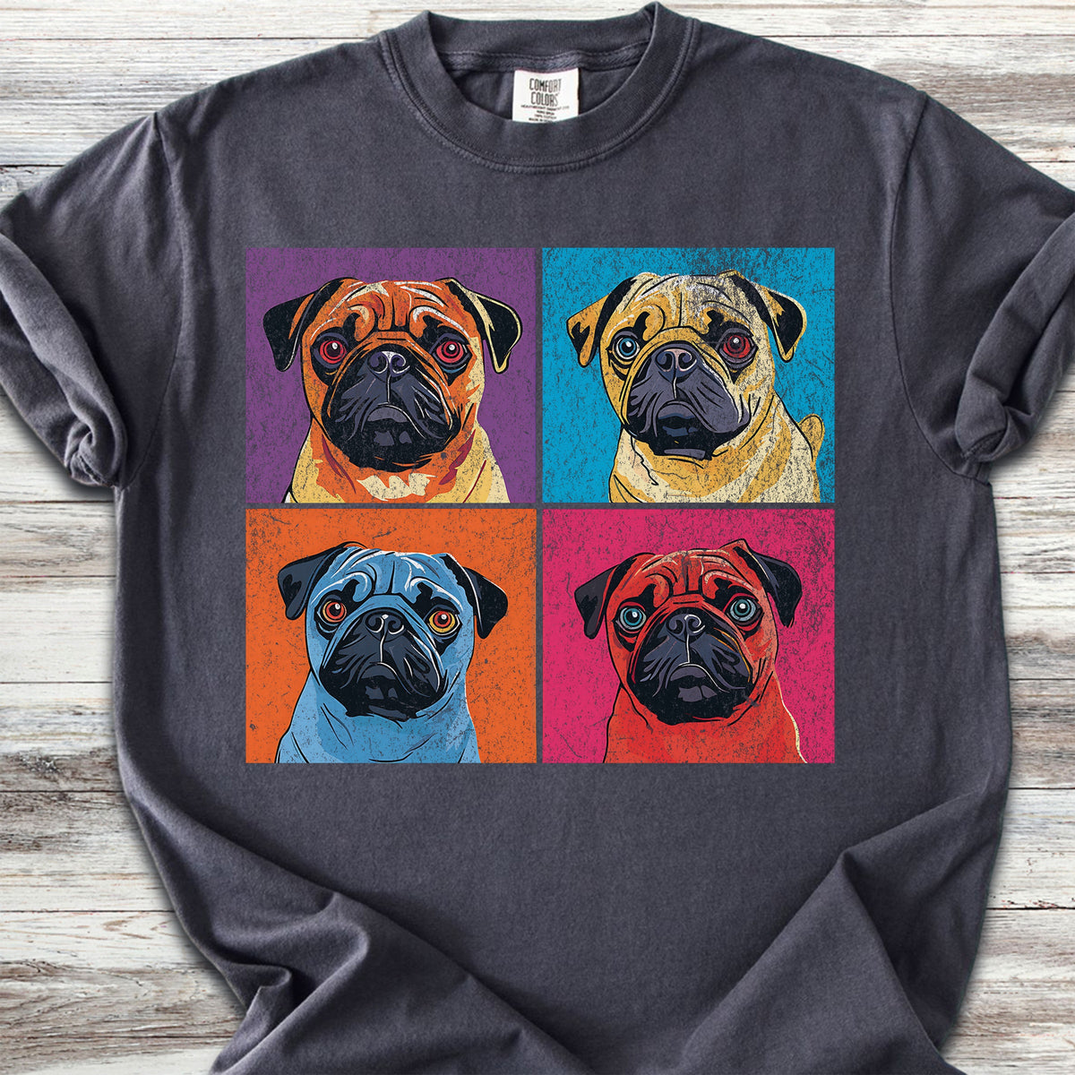 Pug Pop Art - Graphite