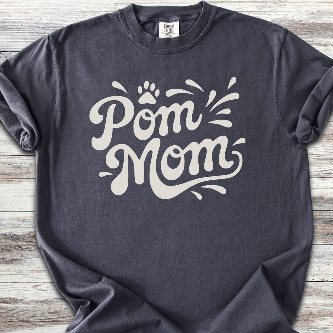 Pomeranian Groovy Mom - Graphite