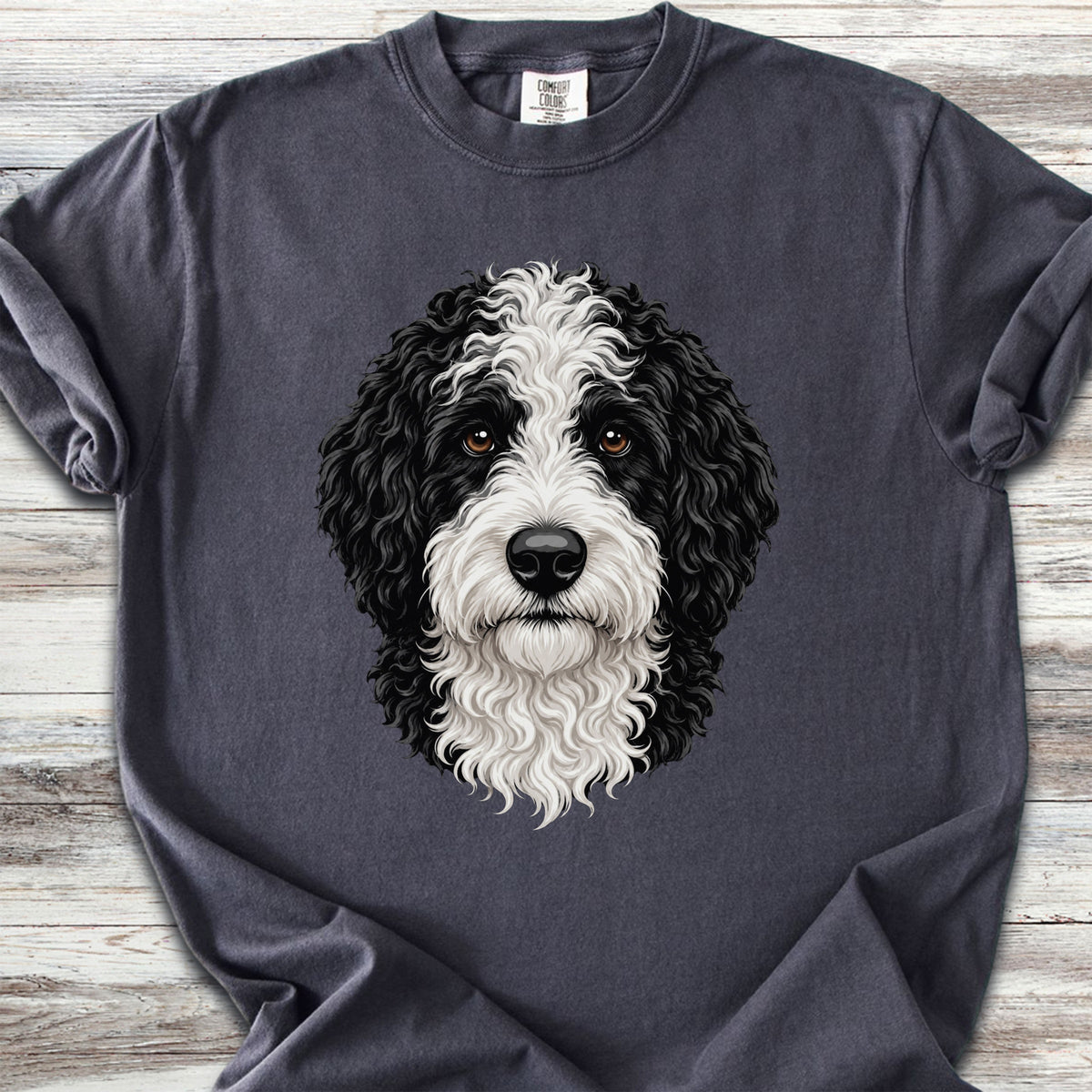 Sheepadoodle Studio Portrait - Graphite