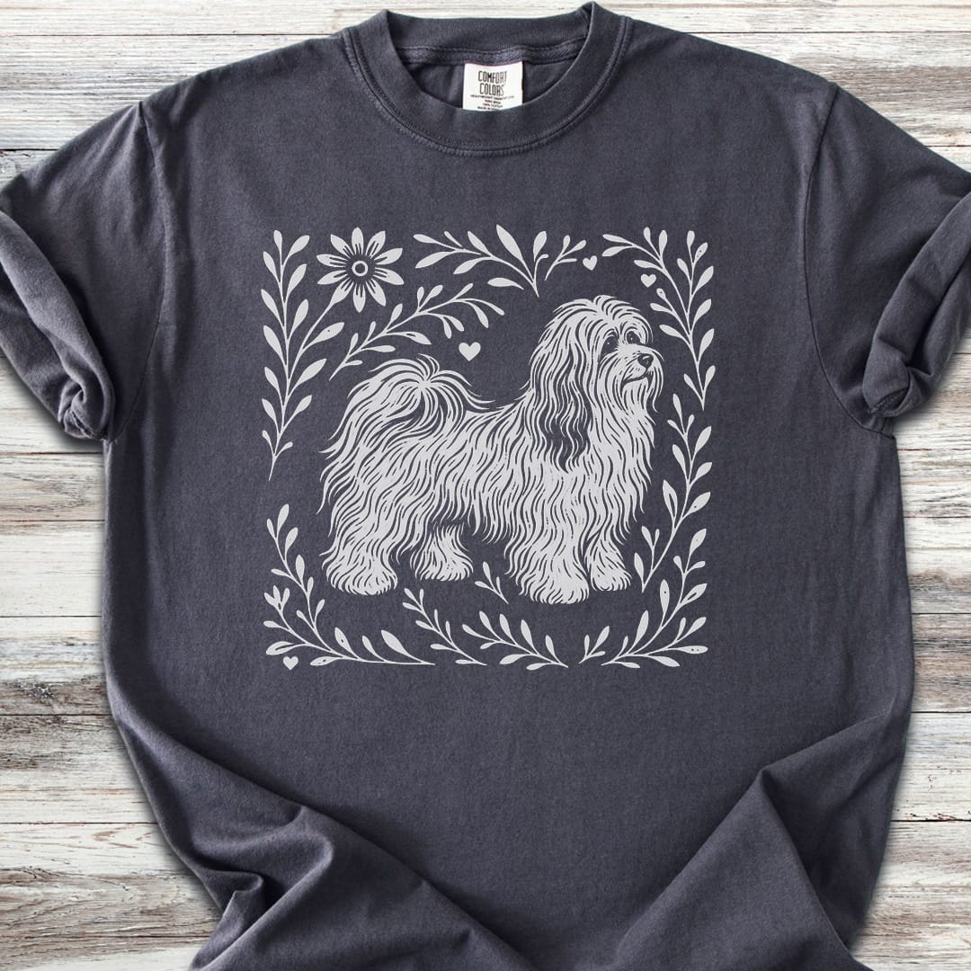 Havanese Linocut - Graphite