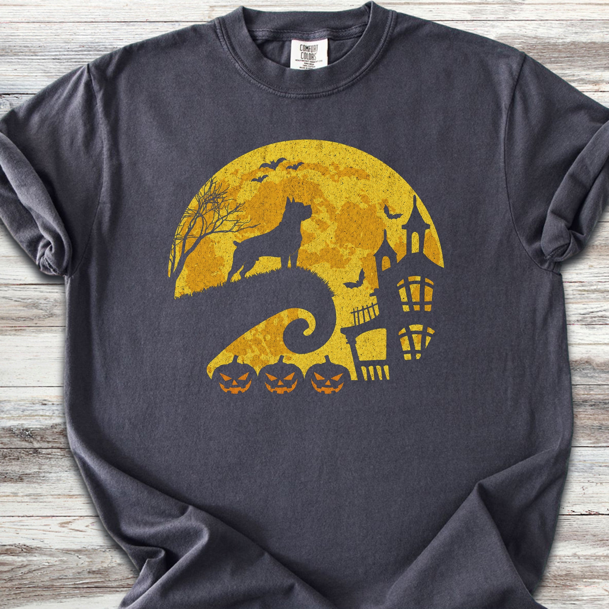 Cane Corso Halloween Moon - Graphite