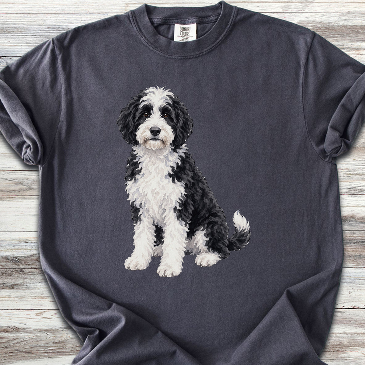 Sheepadoodle Watercolor - Graphite