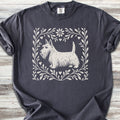 Scottish Terrier Linocut - Graphite