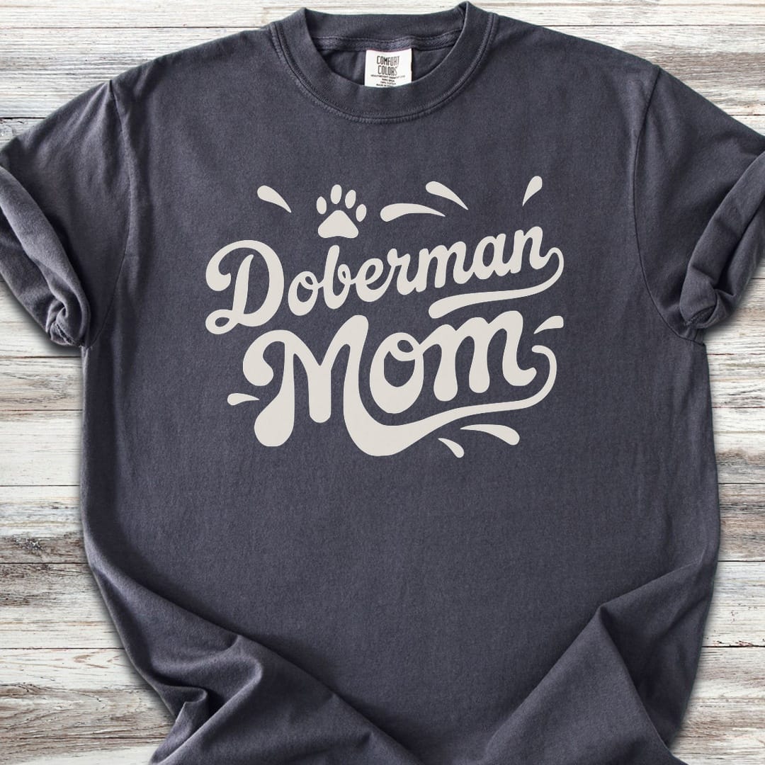 Doberman Groovy Mom - Graphite