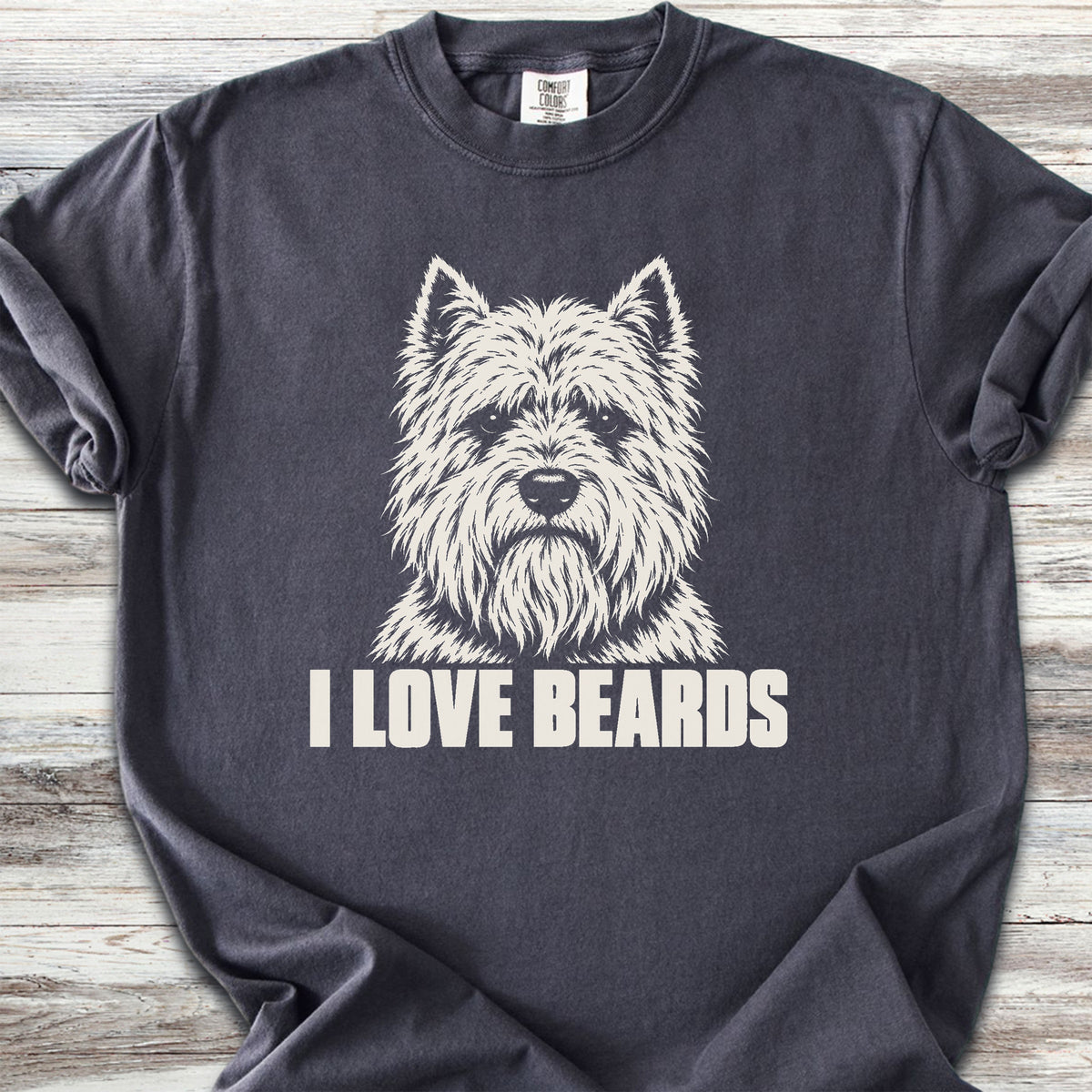West Highland I Love Beards - Graphite