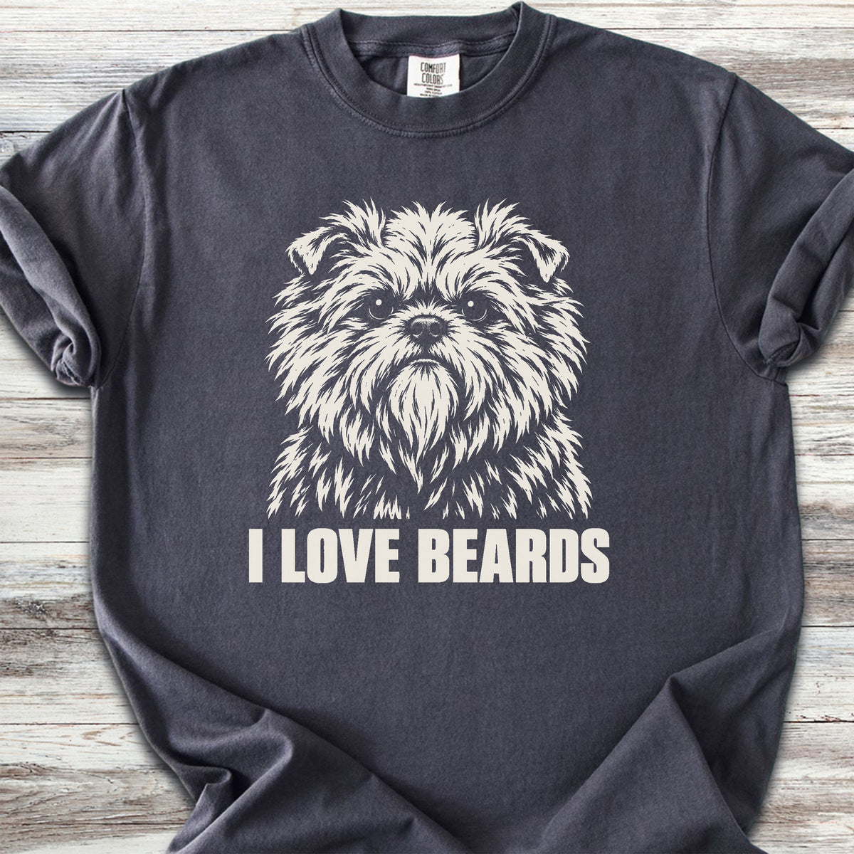 Affenpinscher I Love Beards - Graphite