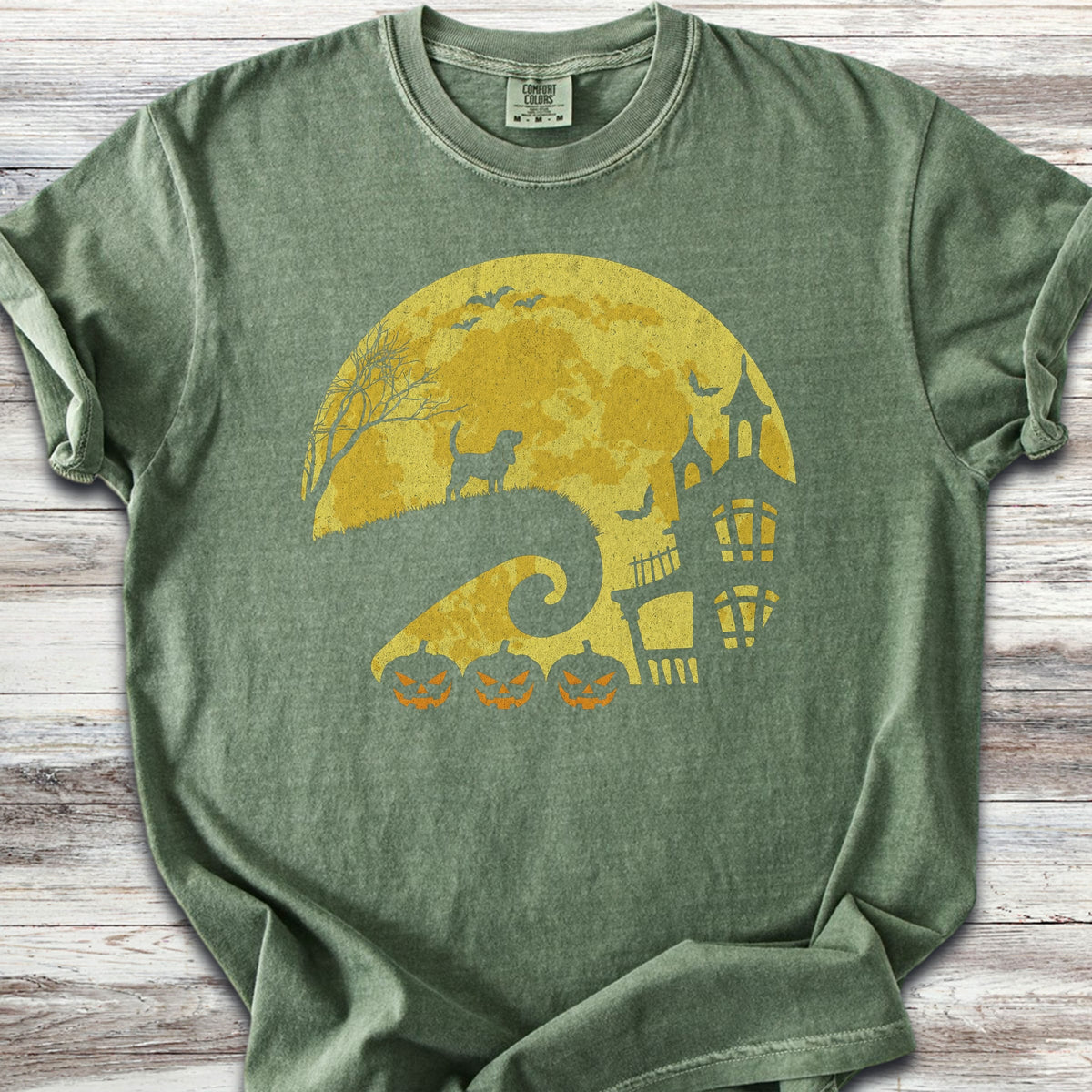 Beagle Halloween Moon - Moss