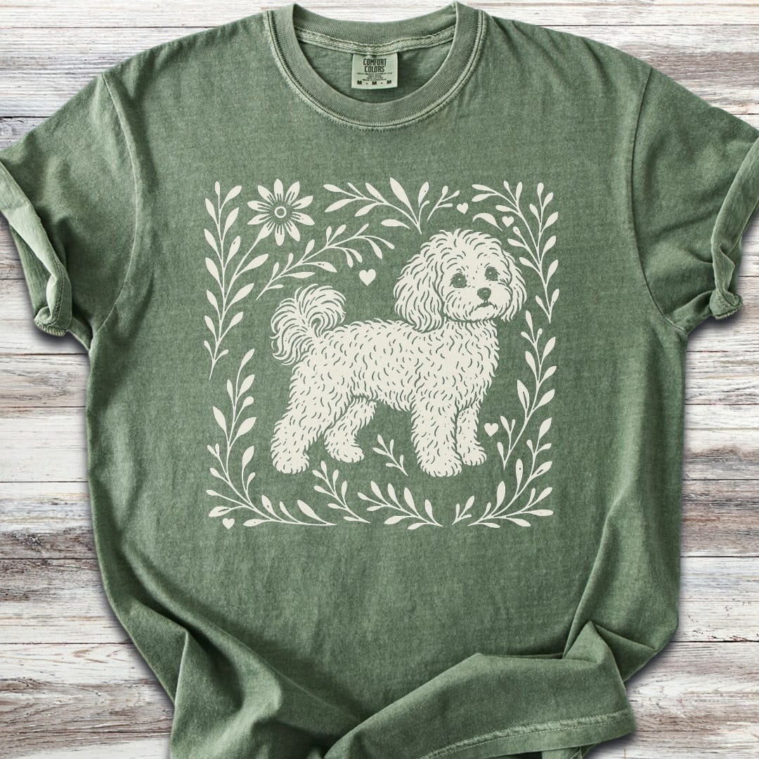 Maltipoo Linocut - Moss