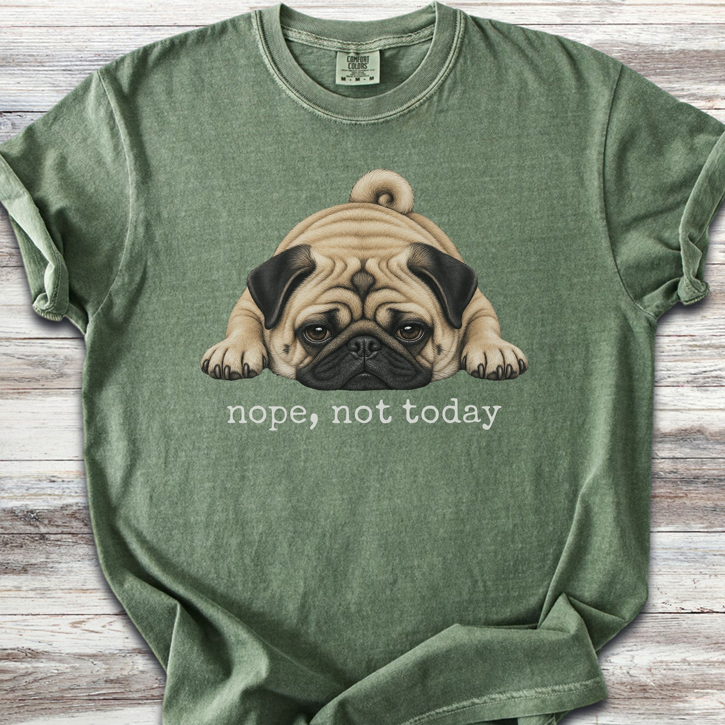 Pug Nope - Moss