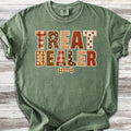 Treat Dealer Fall Faux Patchwork - Moss