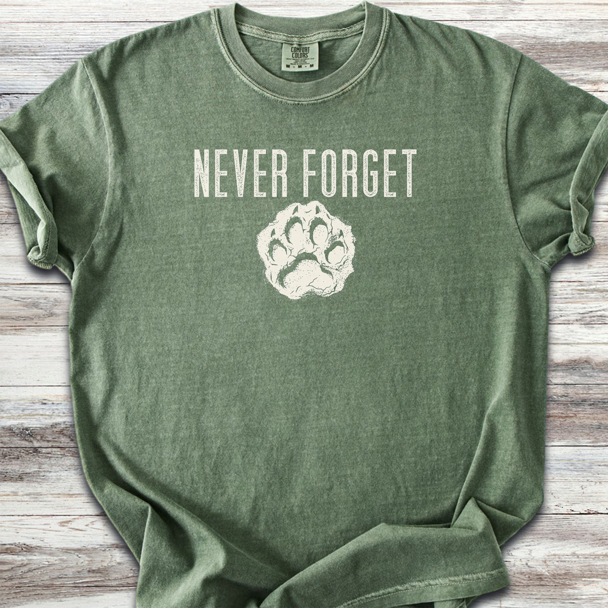Never Forget Pawprint - Moss